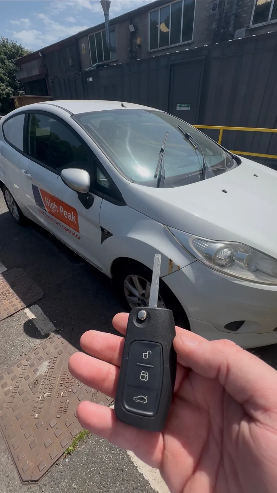 Ford Fiesta three-button flip key programmed on-site in Derby